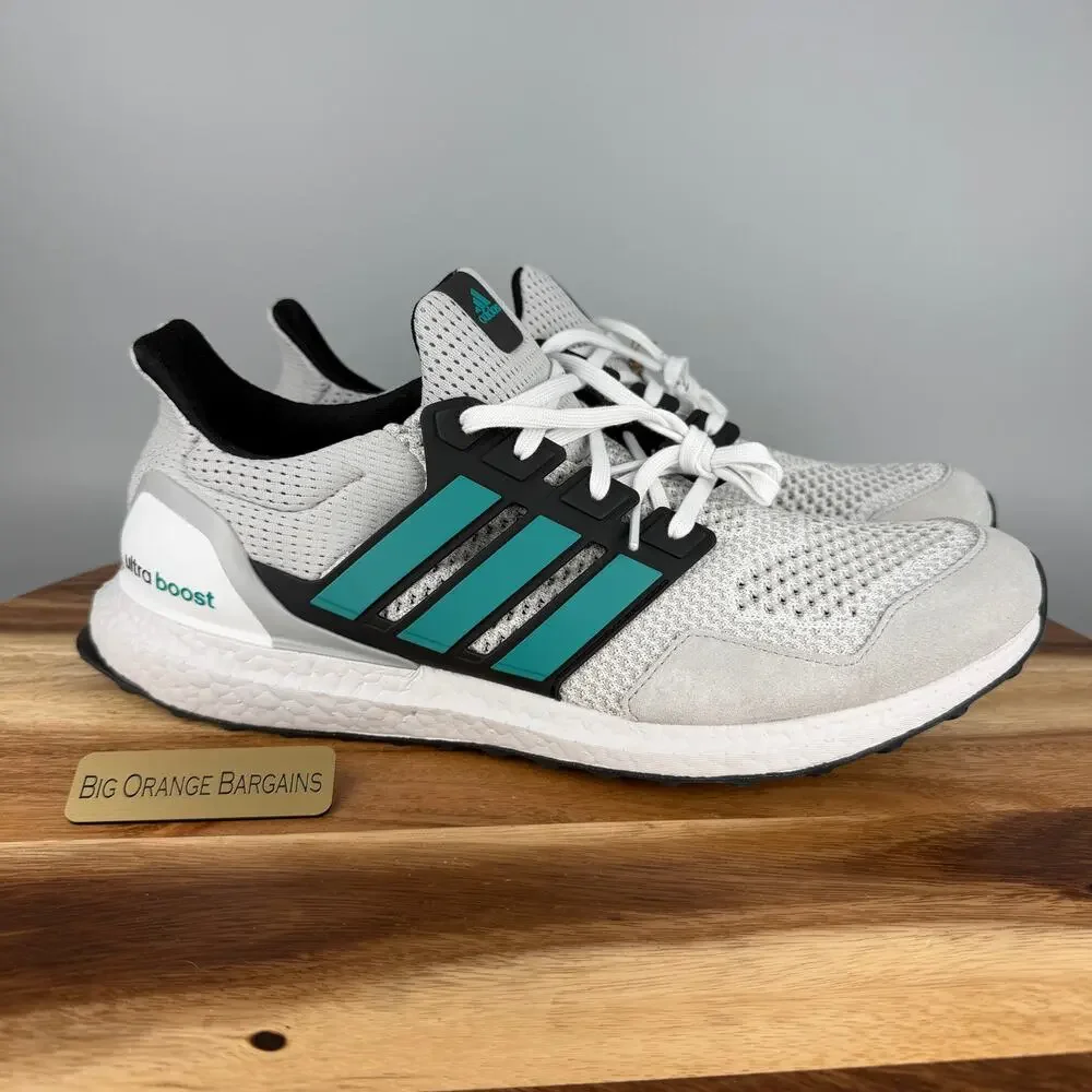 Adidas UltraBoost 1.0 White Pure Teal Running Shoes Men’s Size 14 JQ0823 NEW